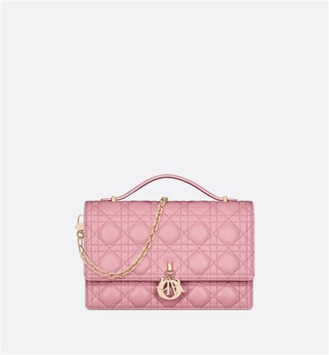 Miss Dior Top Handle Bag Powder Pink Cannage Lambskin 